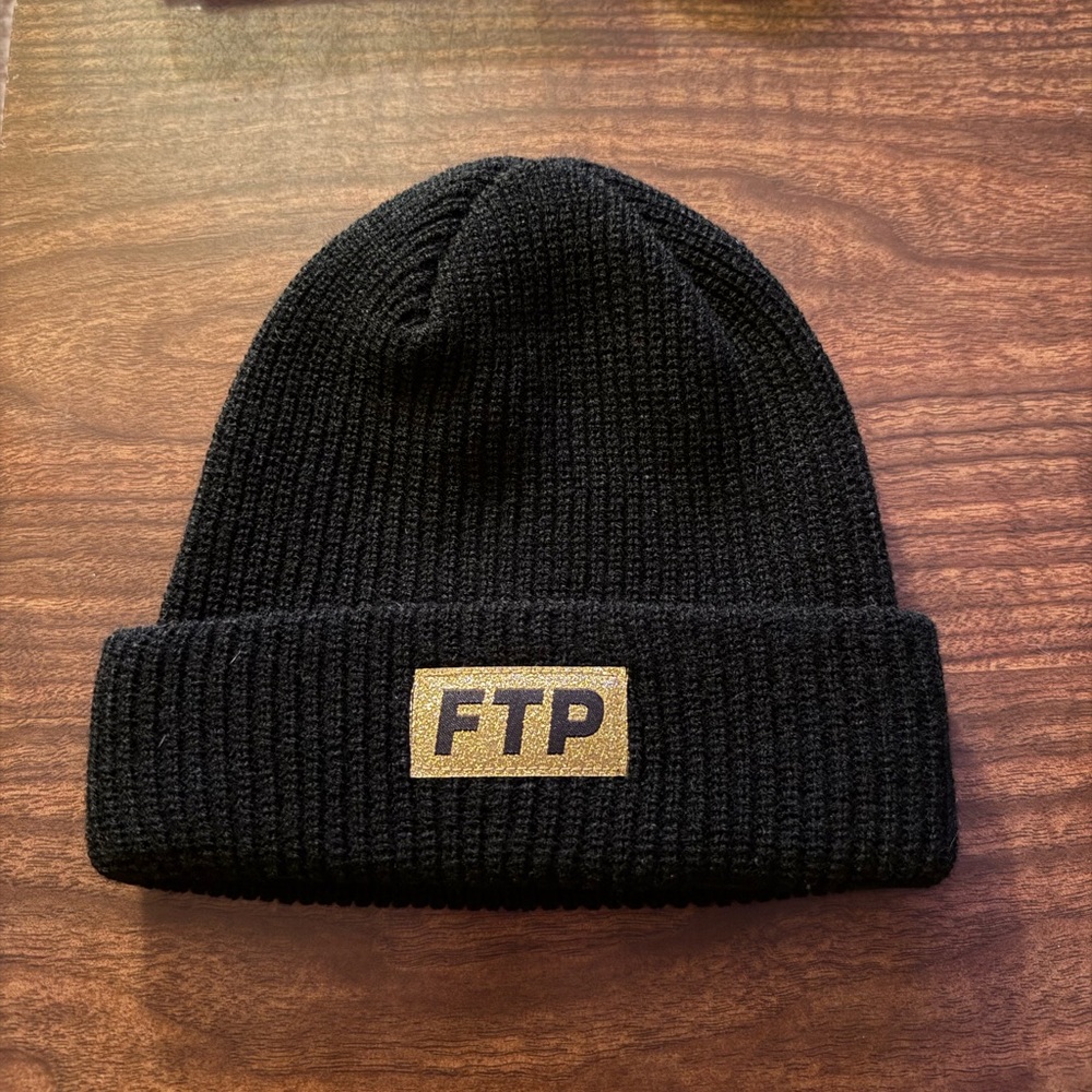 FTP Black Knit Beanie - 10 F’n Years